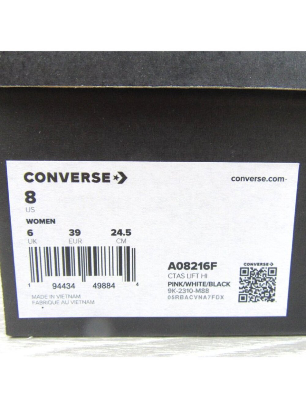 Converse CTAS Lift HI Womens Size 8 Pink White Sneakers NEW A08216F - Picture 14 of 14